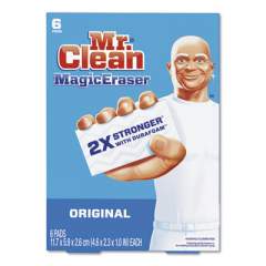 Mr. Clean Magic Eraser, 2.3 x 4.6, 1" Thick, White, 6/Pack (79009PK)