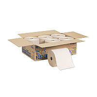 Pacific Blue Basic Recycled Nonperforated Paper Towel Rolls, 1-Ply, 7.78 x 800 ft, Brown, 6 Rolls/Carton (26301)