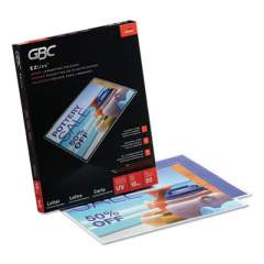 GBC EZUse Thermal Laminating Pouches, 10 mil, 9" x 11.5", Gloss Clear, 50/Box (3200599)