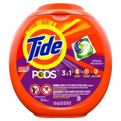 Tide Detergent Pods, Spring Meadow Scent, 72 Pods/Pack, 4 Packs/Carton (50978CT)
