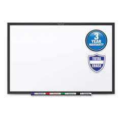 Quartet Classic Series Total Erase Dry Erase Board, 72 x 48, White Surface, Black Frame (S537B)