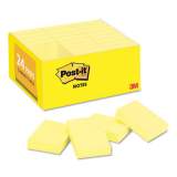 Post-it Notes Original Pads in Canary Yellow, 1 3/8 x 1 7/8, 100 Sheets/Pad, 24 Pads/Pack (65324VAD)