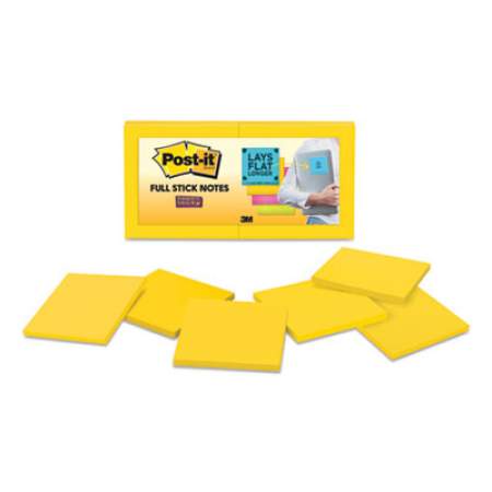 Post-it Notes Super Sticky Full Stick Notes, 3 x 3, Electric Yellow, 25 Sheets/Pad, 12/Pack (F33012SSY)