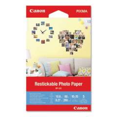 Canon Matte Restickable Photo Paper, 10.6 mil, 4 x 6, White, 5 Sheets/Pack (3635C002)