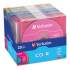 Verbatim CD-R Recordable Disc, 700 MB/80 min, 52x, Slim Jewel Case, Assorted, 25/Pack (94611)