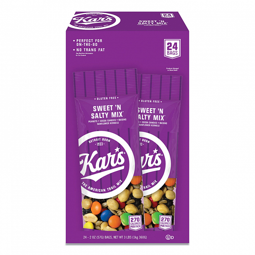 Nut Snacks, Sweet 'N Salty Mix, 2 oz Packets, 24/Box (SN08387)