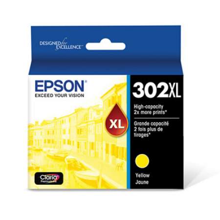 Epson T302XL420-S (T302XL) Claria High-Yield Ink, Yellow