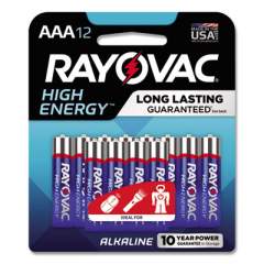 Rayovac High Energy Premium Alkaline AAA Battery, 12/Pack (82412K)