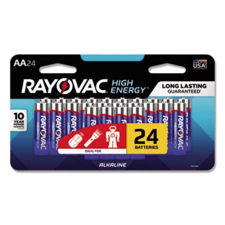 Rayovac High Energy Premium Alkaline AA Batteries, 24/Pack (81524LTK)