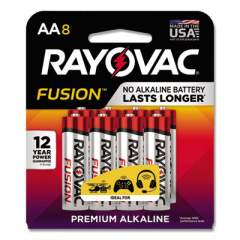 Rayovac Fusion Advanced Alkaline AA Batteries, 8/Pack (8158TFUSK)