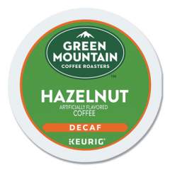 Green Mountain Coffee Hazelnut Decaf Coffee K-Cups, 24/Box (7792)