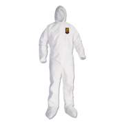 KleenGuard A30 Elastic Back And Cuff Hooded/boots Coveralls, White, Large, 25/carton (46123)
