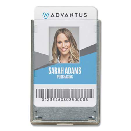 Advantus Rigid Two-Badge RFID Blocking Smart Card Holder, 3.68 x 2.38, Frosted Transparent, 20/Pack (76416)