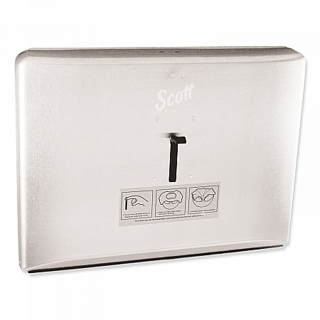 Personal Seat Cover Dispenser, 16.6 x 2.5 x 12.3, Stainless Steel (09512)