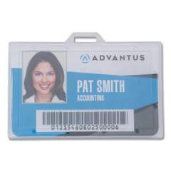 Advantus ID Card Holders, Horizontal, 3.68 x 2.25, Frosted Transparent, 25/Pack (97099)