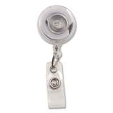 Advantus Translucent Retractable ID Card Reel, 34" Extension, Clear, 12/Pack (75473)