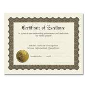 Great Papers! Ready-to-Use Certificates, Excellence, 11 x 8.5, Ivory/Brown/Gold Colors with Brown Border, 6/Pack (930600)