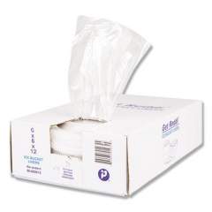 Inteplast Group Ice Bucket Liner Bags, 3 qt, 0.5 mil, 6" x 12", Clear, 1,000/Carton (BL060612)