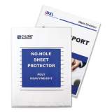 C-Line Top-Load No-Hole Sheet Protectors, Heavyweight, Clear, 2" Capacity, 25/BX (62907)