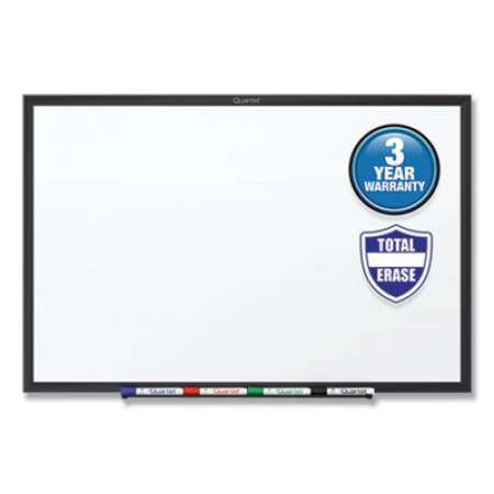 Quartet Classic Series Total Erase Dry Erase Board, 96 x 48, White Surface, Black Frame (S538B)