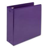 Samsill Earth's Choice Biobased Economy Round Ring View Binders, 3 Rings, 4" Capacity, 11 x 8.5, Purple (17398)