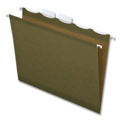Pendaflex Ready-Tab Reinforced Hanging File Folders, Letter Size, 1/5-Cut Tab, Standard Green, 25/Box (42590)