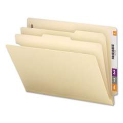 Universal Six-Section Manila End Tab Classification Folders, 2 Dividers, Letter Size, Manila, 10/Box (16150)