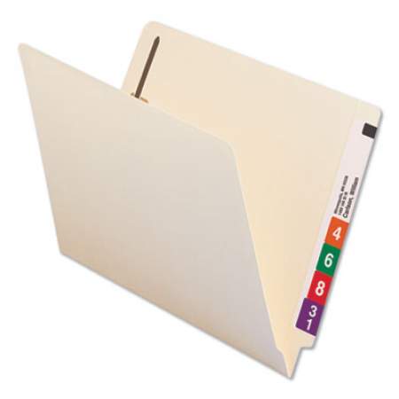 Universal Reinforced End Tab File Folders with Two Fasteners, Straight Tab, Letter Size, Manila, 50/Box (13120)