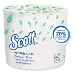 Scott Essential Standard Roll Bathroom Tissue, Septic Safe, 1-Ply, White, 1210 Sheets/Roll, 80 Rolls/Carton (05102CT)