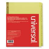 Universal Deluxe Preprinted Plastic Coated Tab Dividers with Black Printing, 25-Tab, A to Z, 11 x 8.5, Buff, 1 Set (20812)
