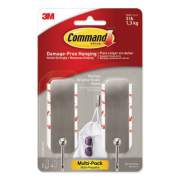 Command Decorative Hooks, Medium, Brushed Nickel, 2 Hook and 4 Strips/Pack (17034BN2ES)