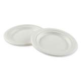 Boardwalk Bagasse Dinnerware, Plate, 6" dia, White, 1,000/Carton (PLATEWF6)