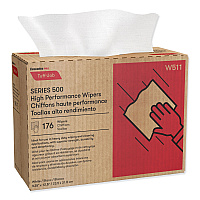 Tuff-Job S500 High Performance Wipers, 9.25 x 12.5, White, 176/Box, 10 Box/Carton (W511)