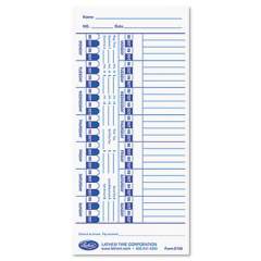 Time Clock Cards for Lathem Time E Series, One Side, 4 x 9, 100/Pack (E100)