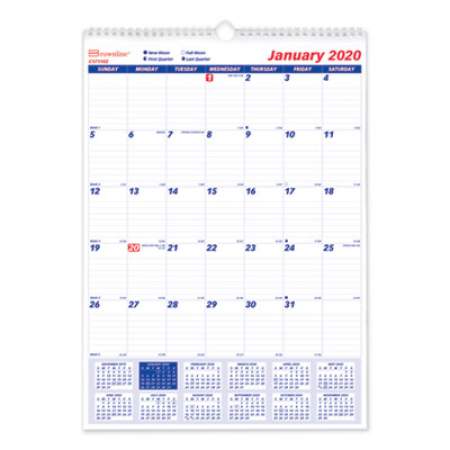 Brownline Twin-Wirebound Wall Calendar, One Month per Page, 12 x 17, White Sheets, 12-Month (Jan to Dec): 2022 (C171102)