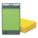 Post-it Extreme Notes XL Notes with Holder, Green-Orange-Yellow, 4.5" x 6.75", 25 Sheets/Pad, 9 Pads/Pack (XT4569PHOLD)
