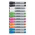 U Brands Bullet Tip Low-Odor Liquid Glass Markers with Erasers, Broad Bullet Tip, Assorted Colors, 12/Pack (2913U0012)