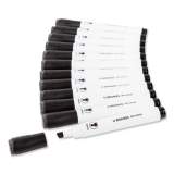 U Brands Chisel Tip Low-Odor Dry-Erase Markers with Erasers, Broad Chisel Tip, Black, Dozen (2925U0012)
