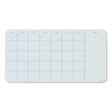 U Brands Cubicle Glass Dry Erase Undated Four Week Calendar Board, 23 x 12, White (3687U0001)