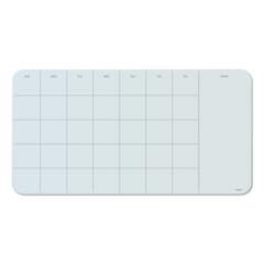 U Brands Cubicle Glass Dry Erase Undated Four Week Calendar Board, 23 x 12, White (3687U0001)