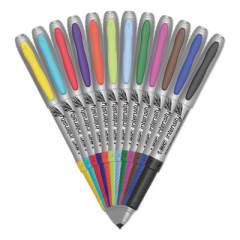 BIC Intensity Ultra Fine Tip Permanent Marker, Extra-Fine Needle Tip, Assorted Colors, Dozen (GPMUP12ASST)