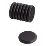 U Brands High Energy Magnets, Circle, Black, 1.25" Dia, 8/Pack (3021U0012)