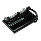 Master 40-Sheet High-Capacity Lever Action Adjustable Two- to Seven-Hole Punch, 13/32" Holes, Black (1340PB)