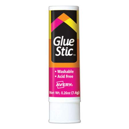 Avery Permanent Glue Stic, 0.26 oz, Applies White, Dries Clear (00166)