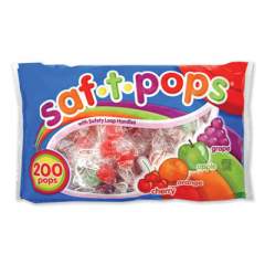 Saf-T-Pops, Assorted Flavors, Individually Wrapped, 200/Pack (182)