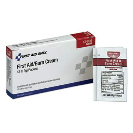 PhysiciansCare by First Aid Only First Aid Kit Refill Burn Cream Packets, 0.1 g Packet, 12/Box (13006)