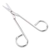 First Aid Only Scissors, Pointed Tip, 4.5" Long, Nickel Straight Handle (FAE6004)