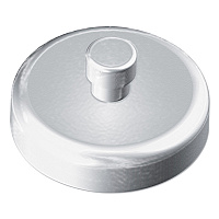 Mounting Magnets for Kantek Acrylic Glove and Paper Towel Dispensers, 1.5" Diameter, White/Silver, 4/Set (AHM001)
