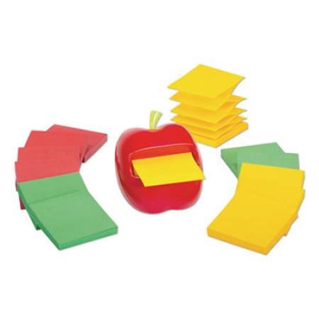 Post-it Pop-up Notes Super Sticky Apple Notes Dispenser Value Pack, 3 x 3 Marrakesh Color Collection Pads, Red/Green, 12 Pads/Pack (APL330SSVA)
