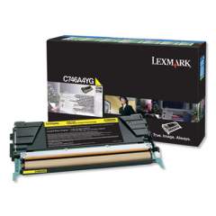 Lexmark C746A1YG Return Program Toner, 7,000 Page-Yield, Yellow, TAA Compliant (C746A4YG)